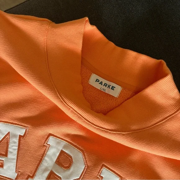 Parke Orange Creamsicle Mockneck Sweatshirt - Picture 3 of 3
